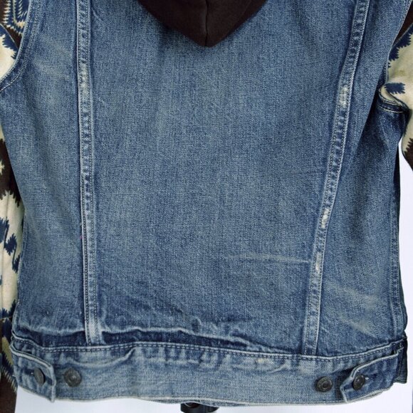 Sz S - Ralph Lauren Denim & Supply Southwest Knit-Sleeve Trucker Denim Jacket - Picture 9 of 13